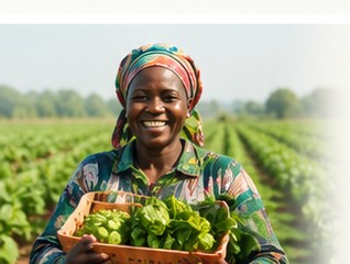 Farmer with fresh produce